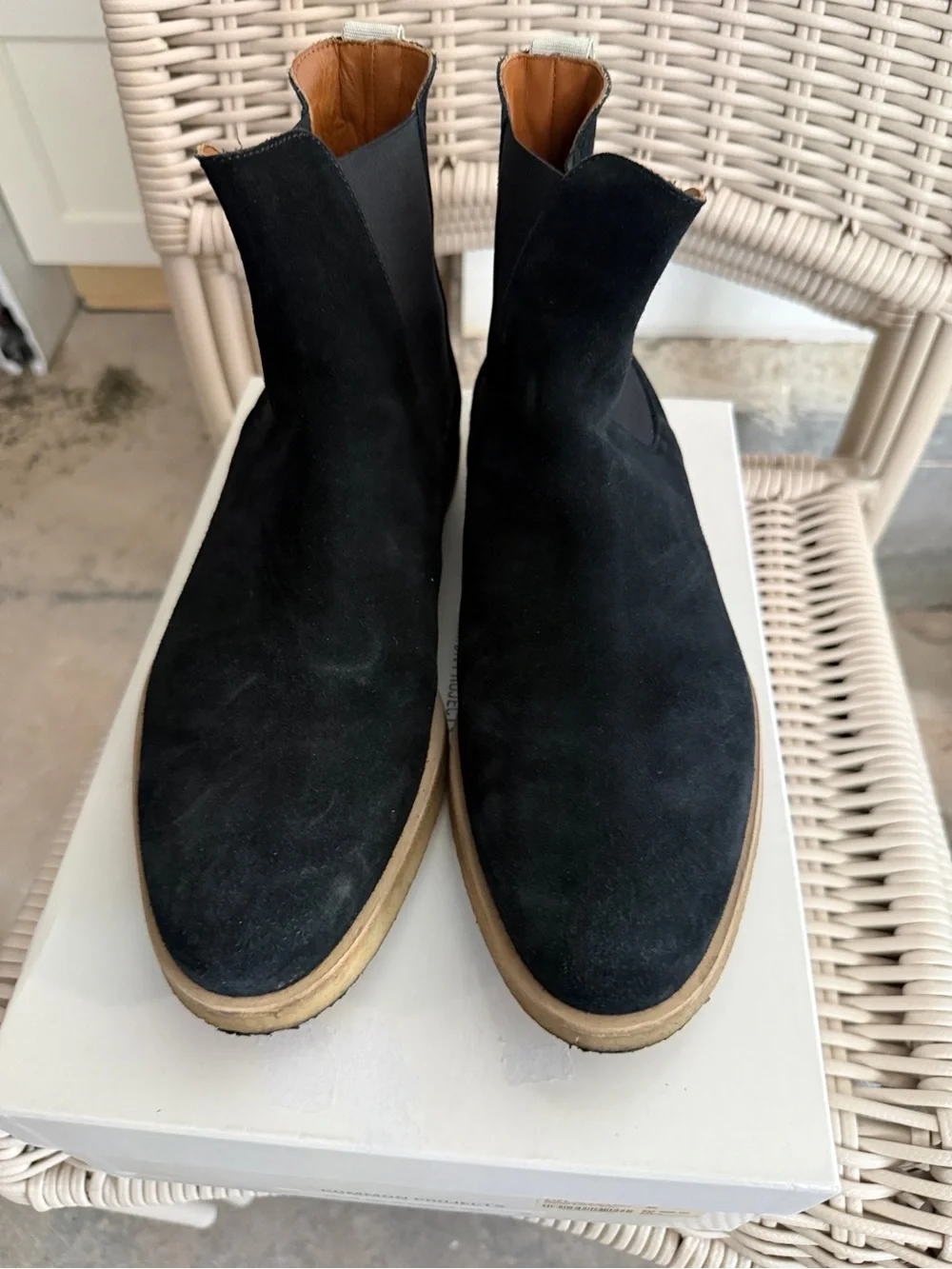 Men's Black Suede Chelsea Boots